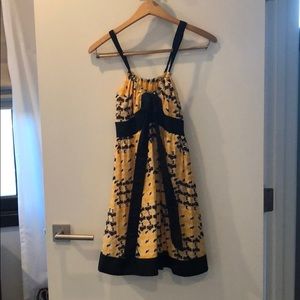 Dress with long bow tie